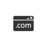 sito web dominio icona nel piatto stile. com Internet indirizzo vettore illustrazione su bianca isolato sfondo. server attività commerciale concetto.