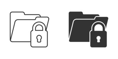 File cartella autorizzazione icona nel piatto stile. documento accesso vettore illustrazione su isolato sfondo. segreto archivio cartello attività commerciale concetto.