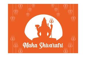 calligrafia, tipografia per maha shivaratri è un' indù Festival celebre annualmente nel onore di il Dio shiva, piatto vettore moderno illustrazione