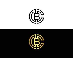 lettera cb e avanti Cristo logo design con criptovaluta simbolo linea connesso piatto vettore modello elemento.