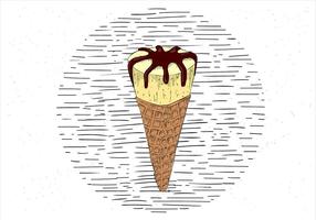 Illustrazione disegnata a mano libera gelato vettoriale