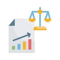 equilibrio foglio vettore stile illustrazione. attività commerciale e finanza schema icona.