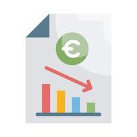 recessione vettore stile illustrazione. attività commerciale e finanza schema icona.