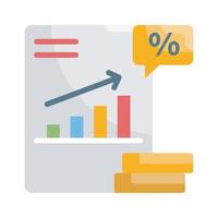 interesse Vota vettore stile illustrazione. attività commerciale e finanza schema icona.