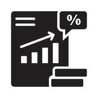 interesse Vota vettore stile illustrazione. attività commerciale e finanza solido icona.