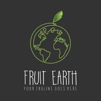 frutta incluso un' mondo carta geografica nel linea su Immagine grafico icona logo design astratto concetto vettore scorta. può essere Usato come un' simbolo Associated con gruppo o fresco