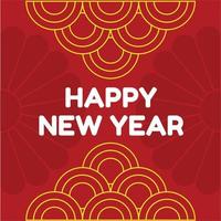 Cinese nuovo anno saluto carta concetto vettore