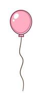 rosa cartone animato Palloncino illustrazione clipart vettore