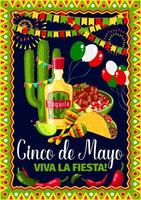 cinco de mayo messicano vacanza vettore saluto carta