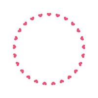 il giro pastello telaio con cuore modello design. semplice minimo San Valentino giorno decorativo elemento. vettore