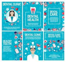dentale clinica e odontoiatria opuscolo vettore