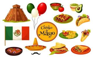 cinco de mayo messicano vacanza tradizionale simbolo vettore