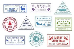 Santa Claus posta, Natale inviare francobolli vettore