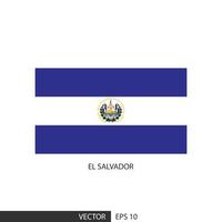 EL salvador piazza bandiera su bianca sfondo e specificare è vettore eps10.