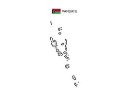 mosaico triangoli carta geografica stile di vanuatu isolato su un' bianca sfondo. astratto design per vettore. vettore