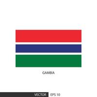 Gambia piazza bandiera su bianca sfondo e specificare è vettore eps10.