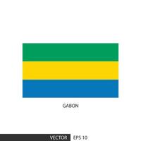Gabon piazza bandiera su bianca sfondo e specificare è vettore eps10.