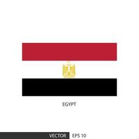 Egitto piazza bandiera su bianca sfondo e specificare è vettore eps10.