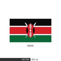 Kenia piazza bandiera su bianca sfondo e specificare è vettore eps10.