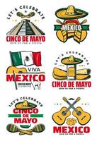messicano vacanza simbolo per cinco de mayo festa vettore