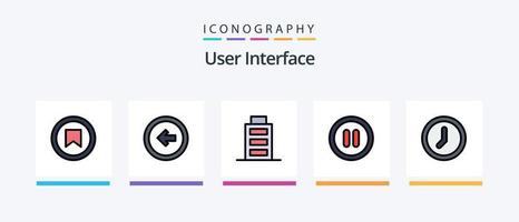 utente interfaccia linea pieno 5 icona imballare Compreso piace. ragnatela. mobile Telefono. utente. interfaccia. creativo icone design vettore