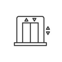 ascensore icona nel piatto stile. sollevamento vettore illustrazione su bianca isolato sfondo. passeggeri mezzi di trasporto attività commerciale concetto.