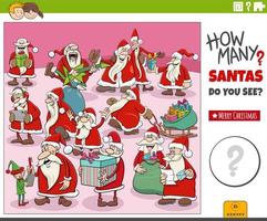 conteggio cartone animato Santa Claus personaggi educativo compito vettore