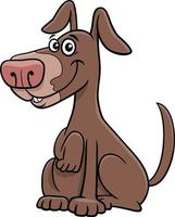 cartone animato Marrone cane comico animale personaggio vettore