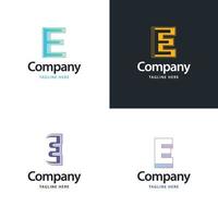 lettera e grande logo imballare design creativo moderno loghi design per il tuo attività commerciale vettore