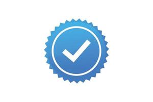 blu dai un'occhiata marchio icona. profilo verificata distintivo. vettore