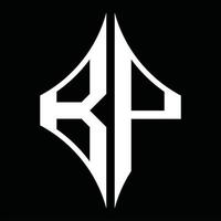 bp logo monogramma con diamante forma design modello vettore