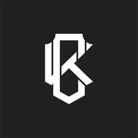 ck logo monogramma design modello vettore