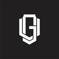 GU logo monogramma design modello vettore