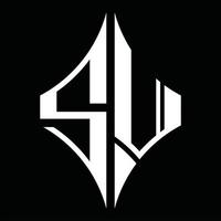 sv logo monogramma con diamante forma design modello vettore
