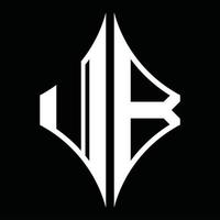 ub logo monogramma con diamante forma design modello vettore