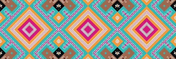 etnico azteco ikat senza soluzione di continuità modello tessile ikat design senza soluzione di continuità modello digitale vettore design per Stampa saree Kurti Borneo tessuto azteco spazzola simboli campioni elegante