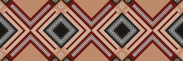 etnico azteco ikat senza soluzione di continuità modello tessile ikat telaio senza soluzione di continuità modello digitale vettore design per Stampa saree Kurti Borneo tessuto azteco spazzola simboli campioni elegante