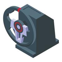 gamer timone ruota icona isometrico vettore. sport informatica vettore