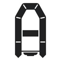 gonfiabile barca icona semplice vettore. mare scialuppa di salvataggio vettore