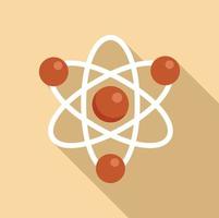 atomo icona piatto vettore. medico laboratorio vettore