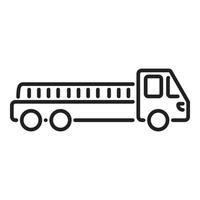 aeroporto camion icona schema vettore. trasferimento bagaglio vettore