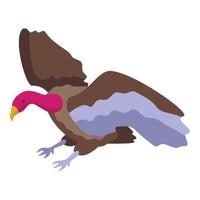 il male uccello icona isometrico vettore. avvoltoio animale vettore