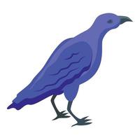 blu corvo icona isometrico vettore. Corvo uccello vettore
