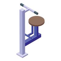 strada allenarsi attrezzatura icona isometrico vettore. fitness Palestra vettore