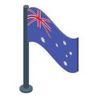 Australia bandiera icona isometrico vettore. carino natura vettore