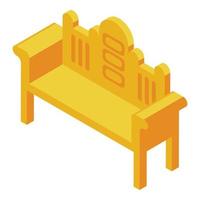 legna divano produzione icona isometrico vettore. fabbricazione montaggio vettore