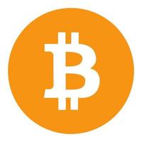 bitcoin icona cartello pagamento simbolo. criptovaluta logo vettore
