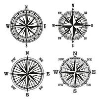 bussola quadranti, Vintage ▾ navigazione elementi vettore
