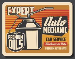 il motore olio Vintage ▾ versatore, auto motore lubrificante può vettore