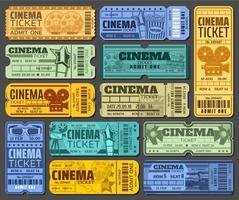 cinema Biglietti per film mostrare o seduta isolato vettore
